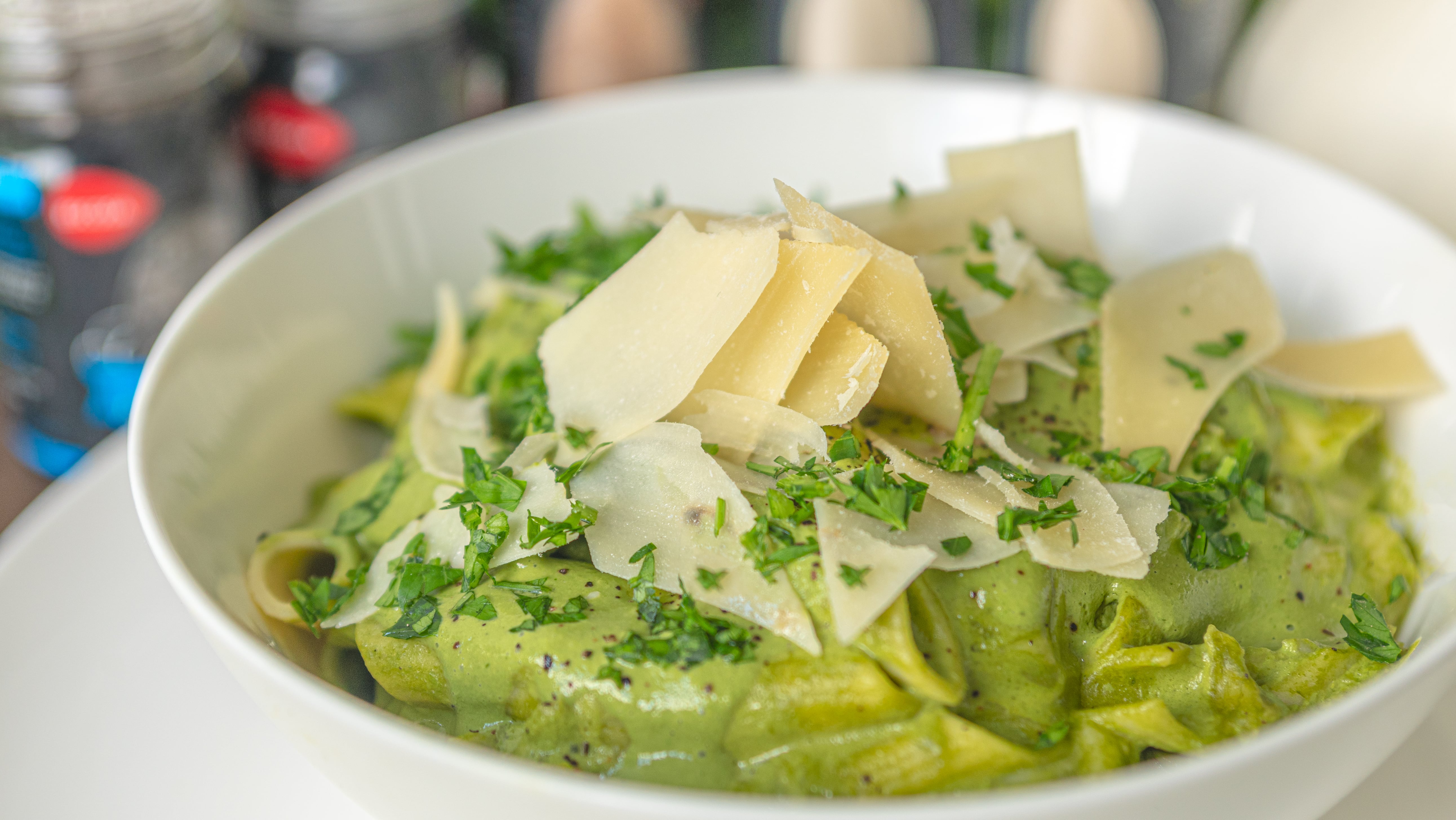 Pasta al cilantro | Escosa de Buen Sabor